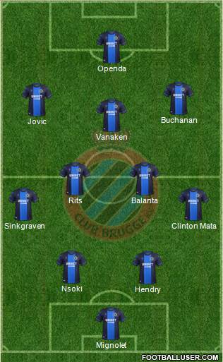 Club Brugge KV Formation 2022