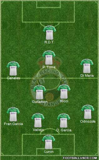 R. Racing Club S.A.D. football formation