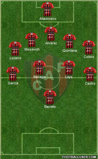 Patronato de Paraná 4-5-1 football formation