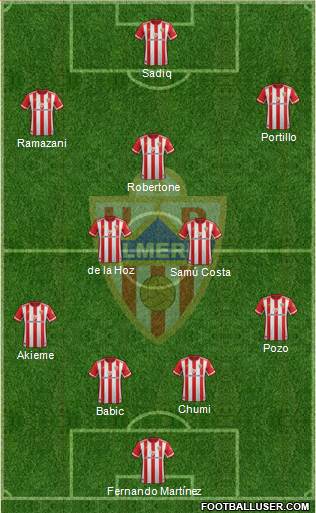 U.D. Almería S.A.D. football formation