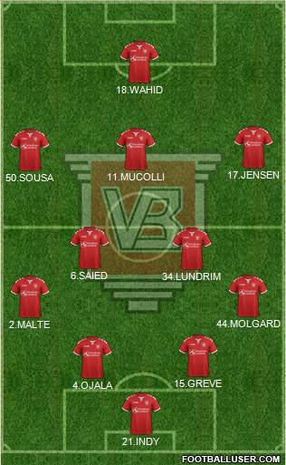 Vejle Boldklub Formation 2022