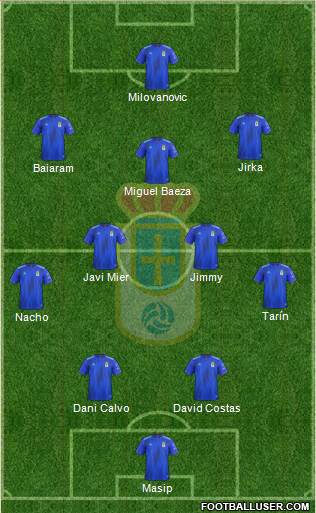 Real Oviedo S.A.D. 4-2-3-1 football formation