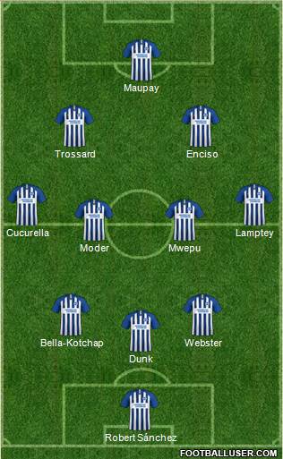 Brighton and Hove Albion football formation