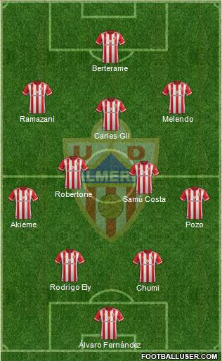 U.D. Almería S.A.D. football formation