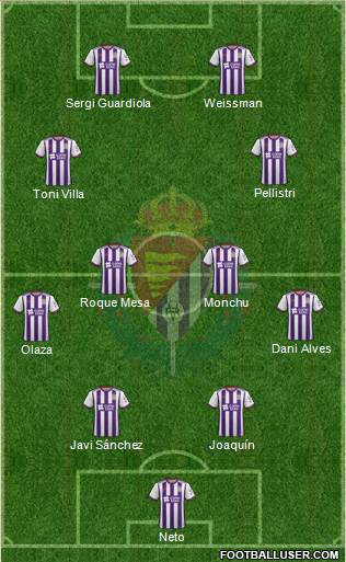 R. Valladolid C.F., S.A.D. football formation