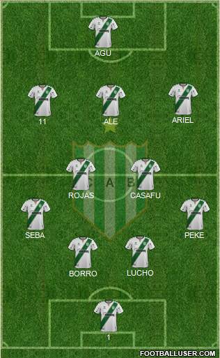 Banfield 4-2-3-1 football formation