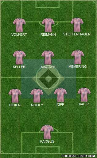 Hamburger SV 5-4-1 football formation