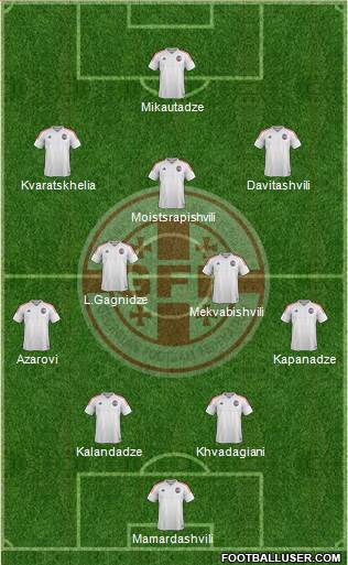 Georgia 4-2-3-1 football formation