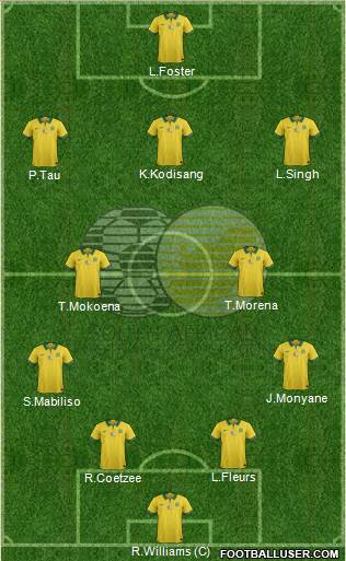 South Africa 4-2-3-1 football formation