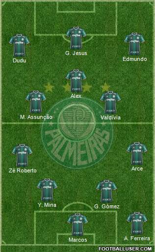 SE Palmeiras football formation