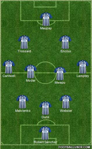 Brighton and Hove Albion Formation 2022