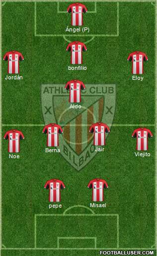 Athletic Club 4-4-2 football formation