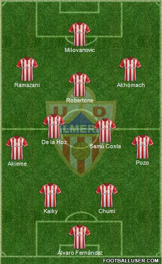 U.D. Almería S.A.D. football formation