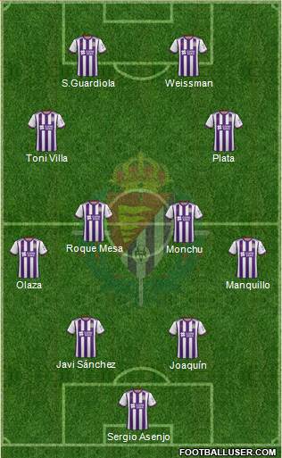 R. Valladolid C.F., S.A.D. football formation