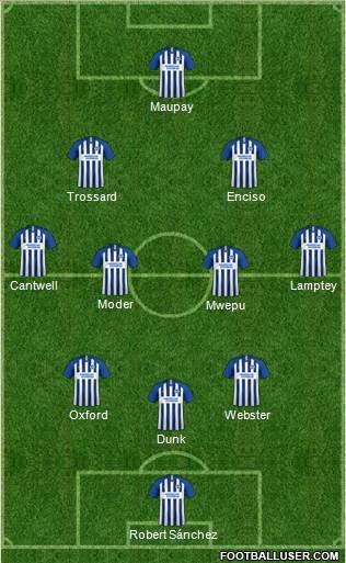 Brighton and Hove Albion football formation