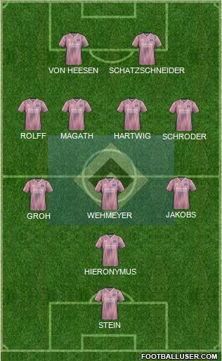 Hamburger SV 5-4-1 football formation