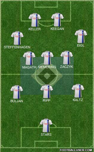 Hamburger SV 5-4-1 football formation