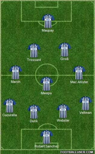 Brighton and Hove Albion football formation