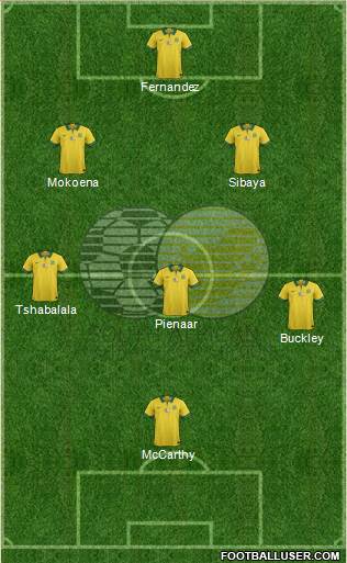 South Africa 5-4-1 football formation