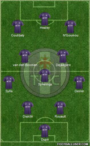 Toulouse Football Club 4-1-2-3 football formation