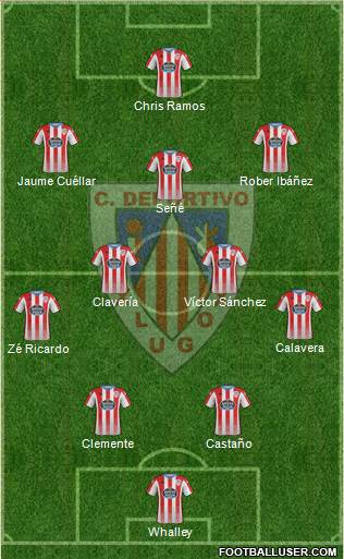 C.D. Lugo 4-2-3-1 football formation