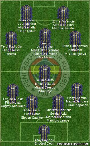 Fenerbahçe SK Formation 2022