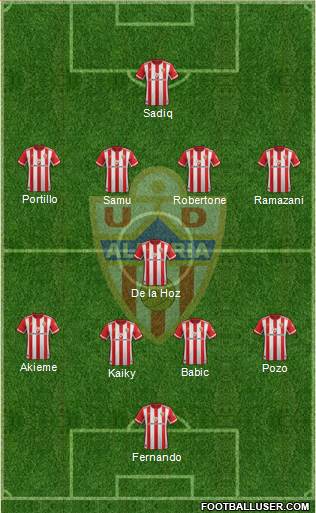 U.D. Almería S.A.D. football formation