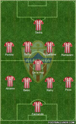 U.D. Almería S.A.D. football formation