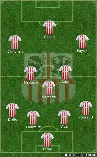 Athletic Club Ajaccien Football 4-3-3 football formation