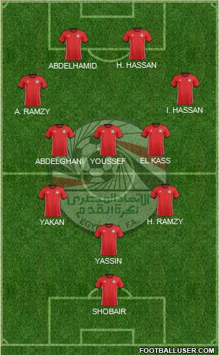 Egypt 5-4-1 football formation