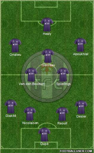 Toulouse Football Club 4-2-3-1 football formation