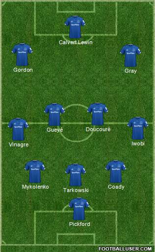 Everton football formation