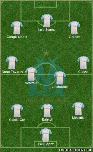 Olympique de Marseille football formation