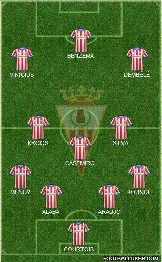 Algeciras C.F. 4-3-3 football formation