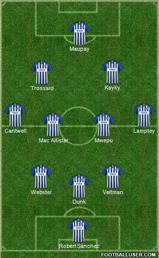 Brighton and Hove Albion Formation 2022