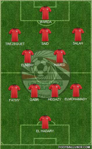 Egypt 5-4-1 football formation