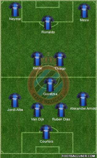 Club Brugge KV 4-3-3 football formation