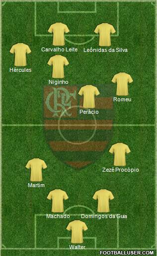 CR Flamengo 3-4-1-2 football formation