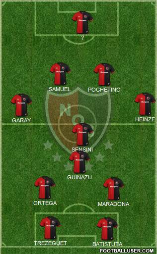 Newell's Old Boys 4-1-3-2 football formation