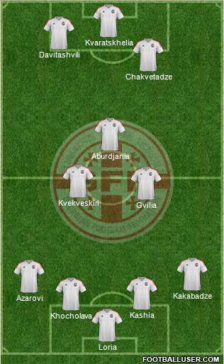 Georgia 4-4-1-1 football formation