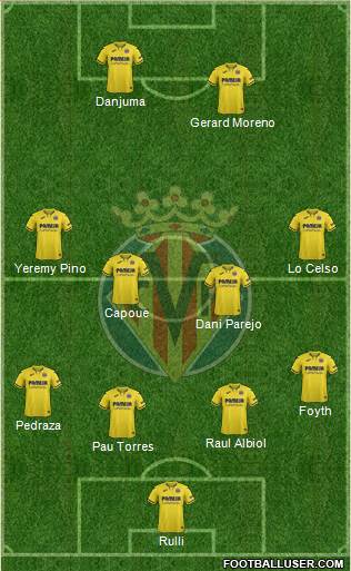 Villarreal C.F., S.A.D. 3-5-1-1 football formation