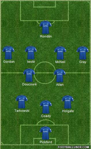 Everton football formation