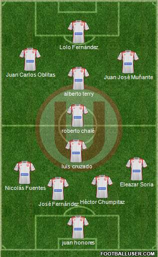 C Universitario D football formation