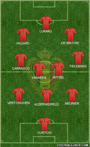 Belgium 5-4-1 football formation