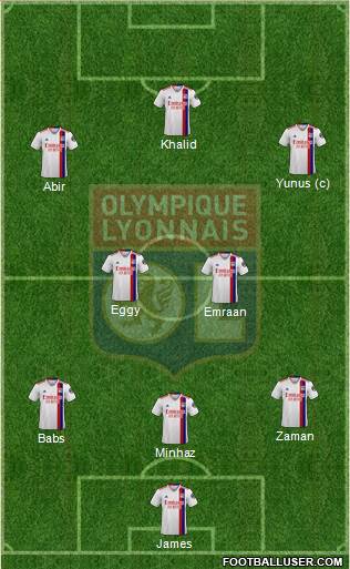 Olympique Lyonnais football formation