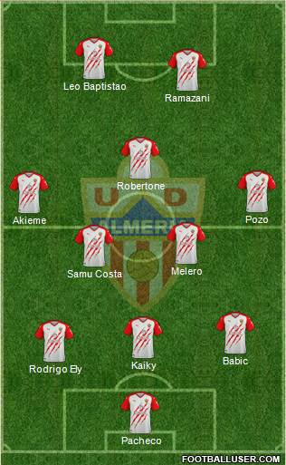 U.D. Almería S.A.D. football formation