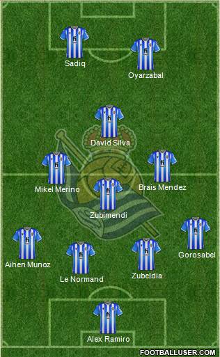 Real Sociedad S.A.D. football formation