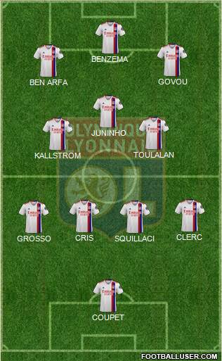 Olympique Lyonnais football formation