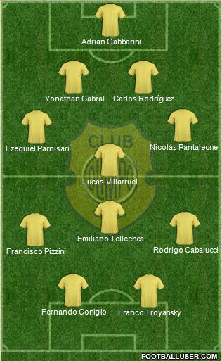 Olimpo de Bahía Blanca 4-1-3-2 football formation