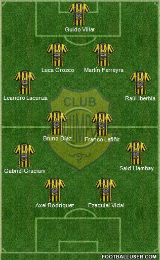 Olimpo de Bahía Blanca 4-4-2 football formation